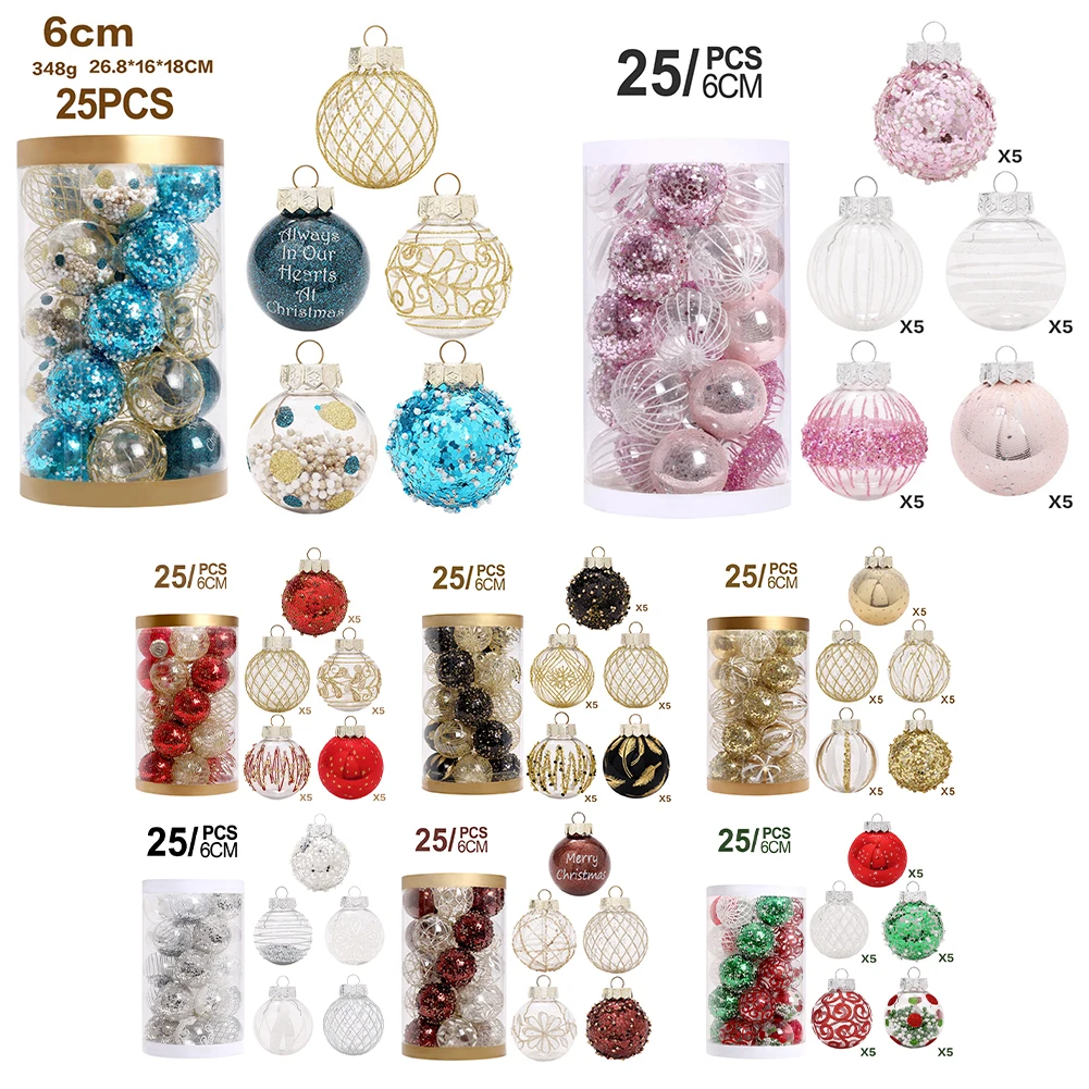 25pcs Christmas Ball Ornaments For Christmas Decorations Xmas Tree Shatterproof Ornaments Hanging Holiday Wedding Party Decor
25pcs Christmas Ball Ornaments For Christmas Decorations Xmas Tree Shatterproof Ornaments Hanging Holiday Wedding Party Decor