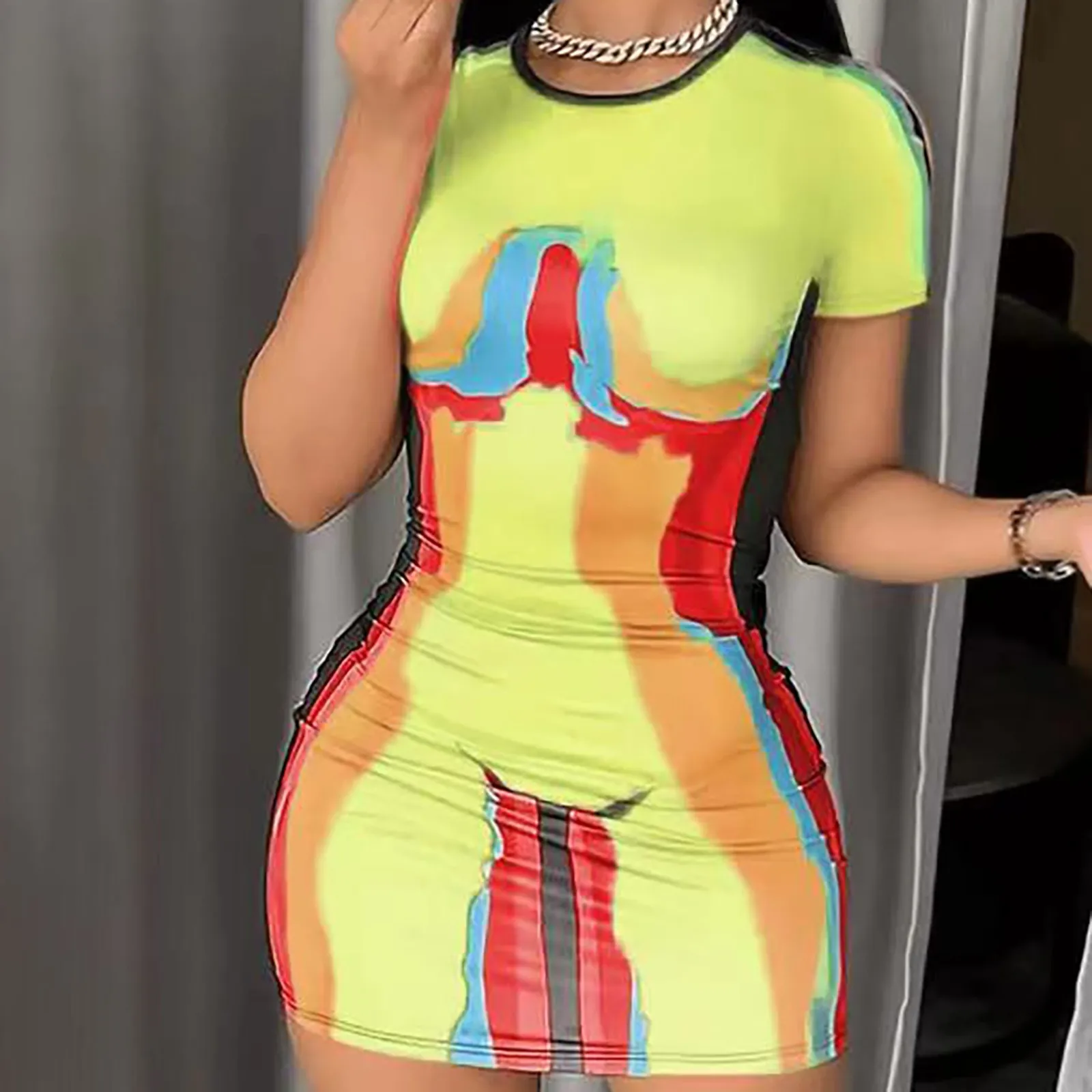 3d Body Print Bodycon Mini Dress Women Summer Chic Tie Short Dyed Dress Y2k Aesthetic Slim Cut Club Party Dress Outfit Vestidos
3d Body Print Bodycon Mini Dress Women Summer Chic Tie Short Dyed Dress Y2k Aesthetic Slim Cut Club Party Dress Outfit Vestidos