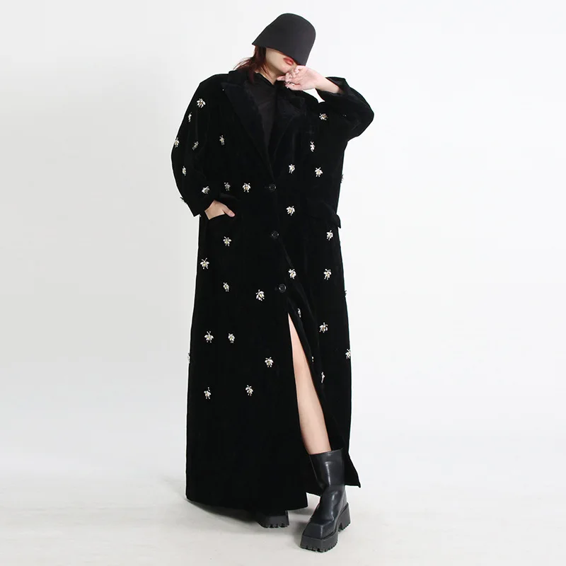 Velvet Coat 2023 Autumn Winter Trench Women Elegant Thick Notched Long Sleeve Long Coats Maxi Jackets Button Y2k Trench Coats
Velvet Coat 2023 Autumn Winter Trench Women Elegant Thick Notched Long Sleeve Long Coats Maxi Jackets Button Y2k Trench Coats
