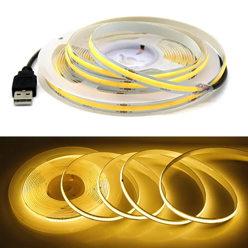 USB COB-лента, 5 в постоянного тока, 320 светодиодов/м, красный/розовый/белый/голубой/желтый цвет
USB COB-лента, 5 в постоянного тока, 320 светодиодов/м, красный/розовый/белый/голубой/желтый цвет