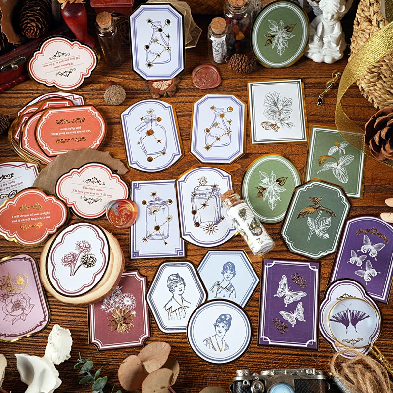 NEDIE 30pcs/pack Bronzing Stickers Craft Flower DIY Scrapbooking Decor Junk Journal Collage Stationery Vintage Art Stickers
NEDIE 30pcs/pack Bronzing Stickers Craft Flower DIY Scrapbooking Decor Junk Journal Collage Stationery Vintage Art Stickers