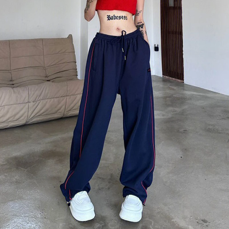 Rimocy Fashion Side Stripe Straight Pants Women Elastic Waist Baggy Wide Leg Trousers Woman 2023 Streetwear Sweatpant Female
Rimocy Fashion Side Stripe Straight Pants Women Elastic Waist Baggy Wide Leg Trousers Woman 2023 Streetwear Sweatpant Female