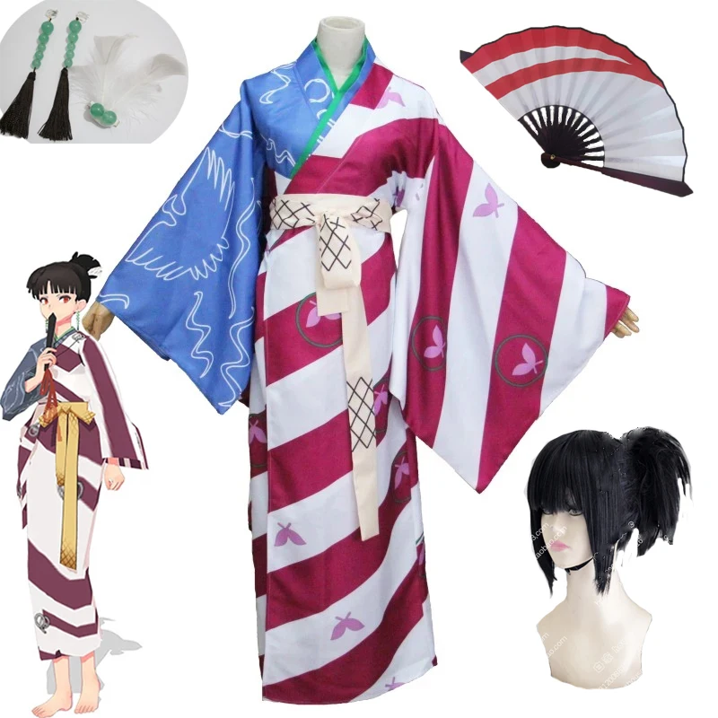 Anime InuYasha Kagura Cosplay Costumes Women's Printed Kimono Halloween Carnival Uniforms Custom Made Wig earring headwear Fan
Anime InuYasha Kagura Cosplay Costumes Women's Printed Kimono Halloween Carnival Uniforms Custom Made Wig earring headwear Fan