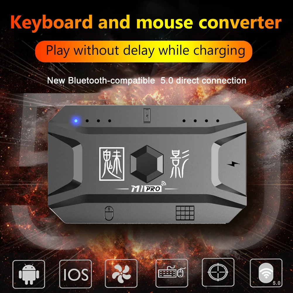 M1PRO Gamepad Mobile Controller Gaming Keyboard and Mouse Adapter Converter Bluetooth-compatible 5.0 for Android Phone for PUBG
M1PRO Gamepad Mobile Controller Gaming Keyboard and Mouse Adapter Converter Bluetooth-compatible 5.0 for Android Phone for PUBG