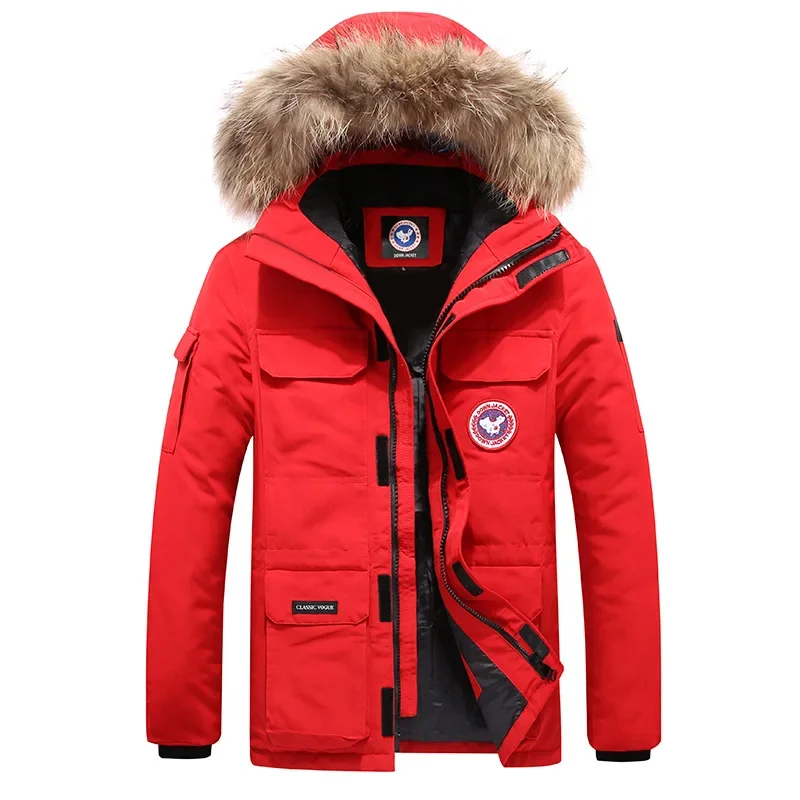 Long Down Jackets High Quality Men's Winter Duck Down Coats Hooded Fur Collar Male Outdoor Windproof Warm Winter Cargo Jackets
Long Down Jackets High Quality Men's Winter Duck Down Coats Hooded Fur Collar Male Outdoor Windproof Warm Winter Cargo Jackets