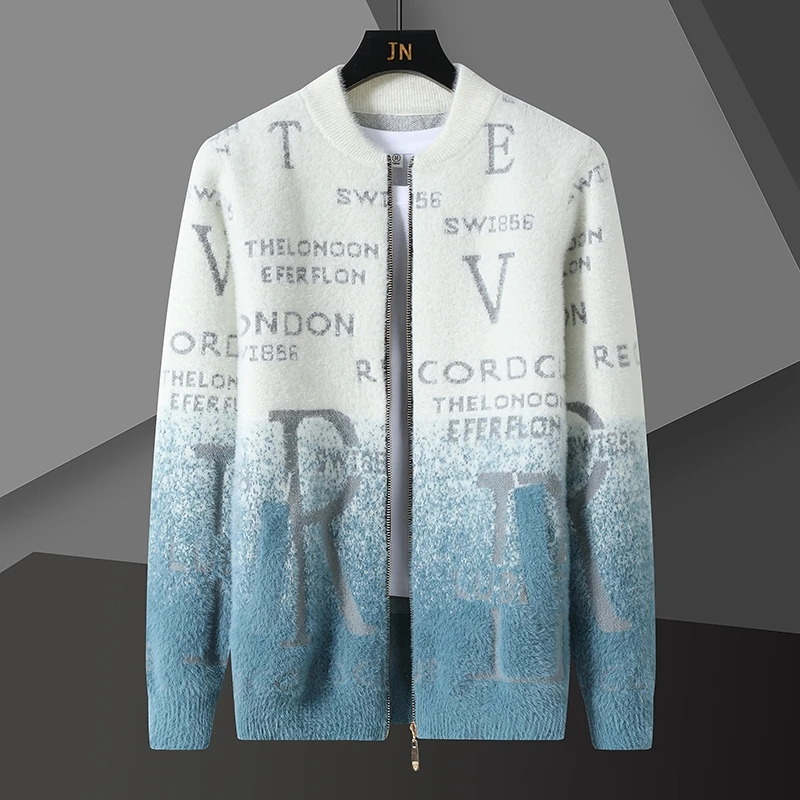 New Fall Winter Fashion Cardigan Men High Quality Mink Cashmere Zipper Knit Cardigans Mens Sweaters Soft Warm Male Coats 2022
New Fall Winter Fashion Cardigan Men High Quality Mink Cashmere Zipper Knit Cardigans Mens Sweaters Soft Warm Male Coats 2022