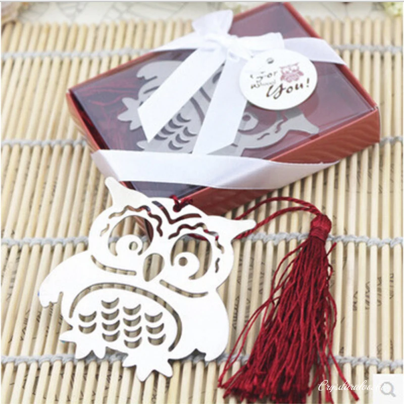 20pcs/lot Creative Hollow Out Owl Book Markers Stainless Steel Metal Bookmarks Wedding Favor Gifts with Tassels
20pcs/lot Creative Hollow Out Owl Book Markers Stainless Steel Metal Bookmarks Wedding Favor Gifts with Tassels