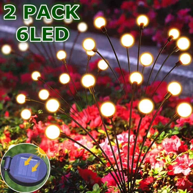 2 Pack Solar Led Light Outdoor Solar Landscape Lights Waterproof Firework Firefly Lawn Solar Garden Lights Christmas Decorations
2 Pack Solar Led Light Outdoor Solar Landscape Lights Waterproof Firework Firefly Lawn Solar Garden Lights Christmas Decorations
