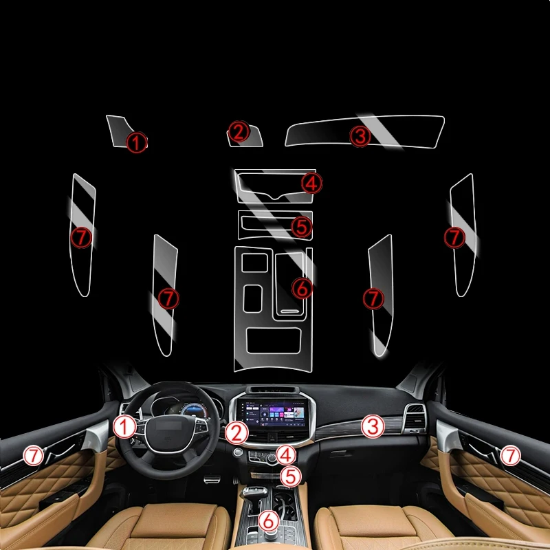 For Haval H9 2020-2022 TPU Transparent Protect Film Car Interior Sticker Center Console Air AC Gear Door Panel Car Accessories
For Haval H9 2020-2022 TPU Transparent Protect Film Car Interior Sticker Center Console Air AC Gear Door Panel Car Accessories