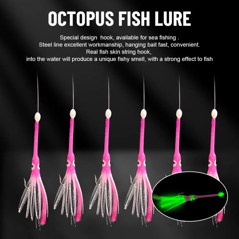 Swim Portable Carbon Steel Soft Silicone head Squid String Hook Soft bait long tail Octopus fish lure
Swim Portable Carbon Steel Soft Silicone head Squid String Hook Soft bait long tail Octopus fish lure