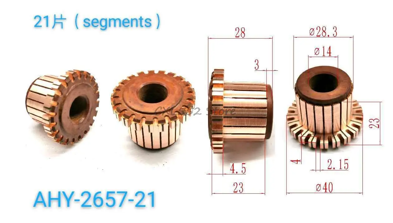 10Pcs 14x23(28)x28.3mm 21P AHY-2657-21 Groove Type Copper Bars Electric Motor Commutator
10Pcs 14x23(28)x28.3mm 21P AHY-2657-21 Groove Type Copper Bars Electric Motor Commutator
