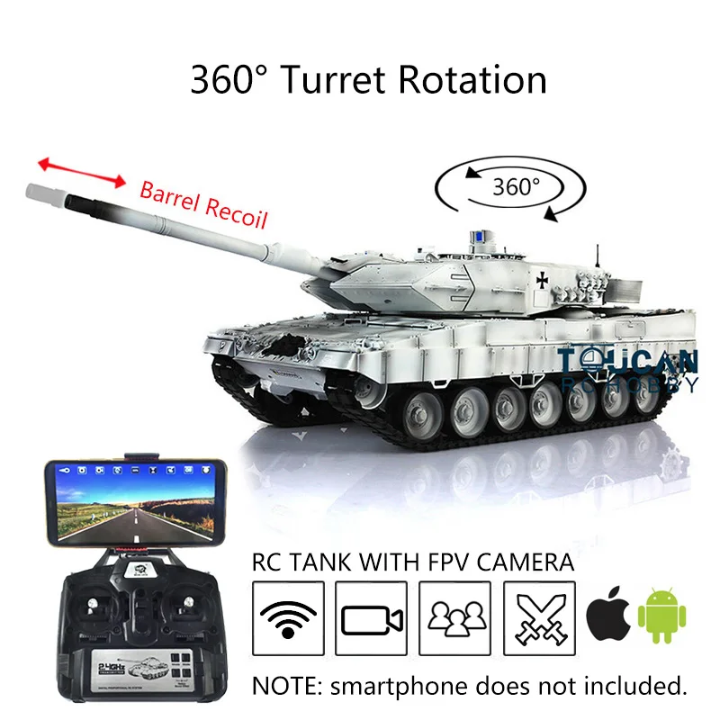 Henglong FPV 7.0 Pro Ver Leopard2A6 1/16 RC Tank 3889 Metal Tracks Wheels Barrel Recoil BBs Airsoft Body Recoil TH17641-SMT7
Henglong FPV 7.0 Pro Ver Leopard2A6 1/16 RC Tank 3889 Metal Tracks Wheels Barrel Recoil BBs Airsoft Body Recoil TH17641-SMT7