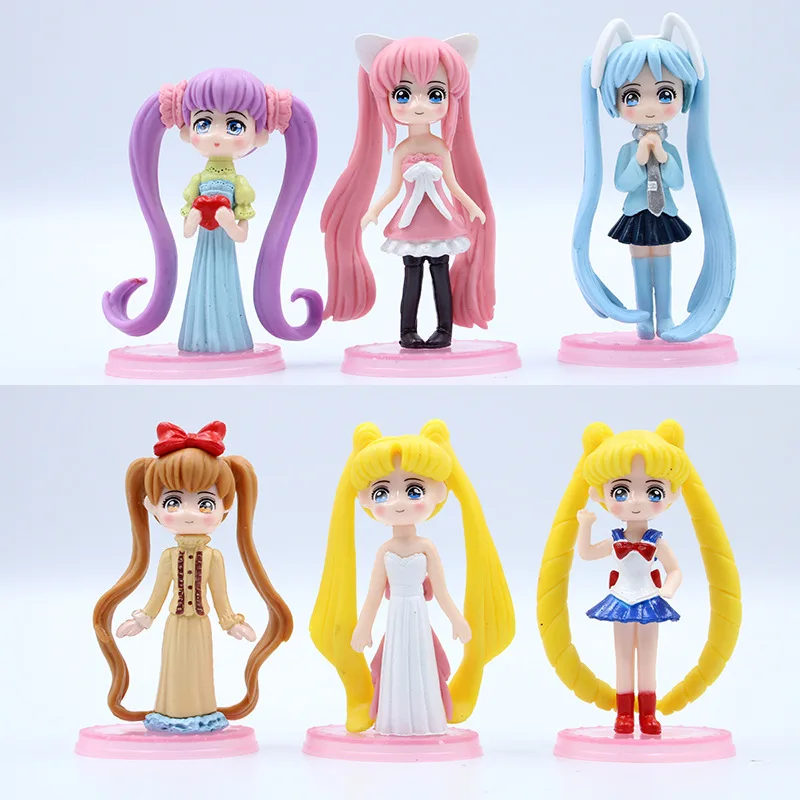 6 Sailor Moon Toy Figures Tsukino Usagi Sailor Mercury Venus Uranus Pluto Pallas Juno Action Figure Model Capsule Toys
6 Sailor Moon Toy Figures Tsukino Usagi Sailor Mercury Venus Uranus Pluto Pallas Juno Action Figure Model Capsule Toys