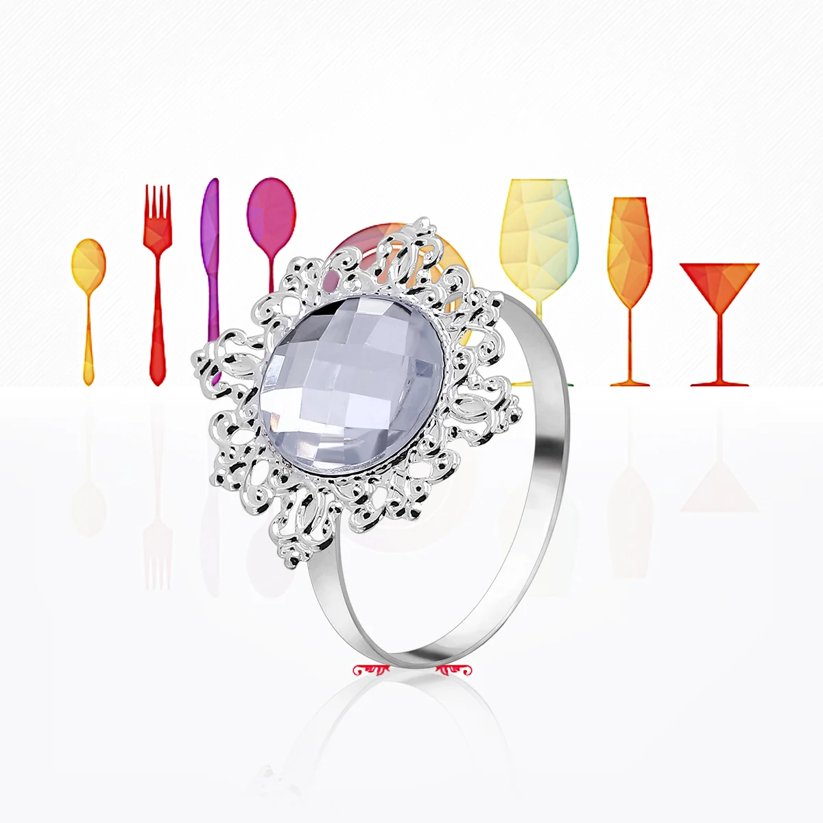 12pcs Acrylic Creative Practical Portable Durable Napkin Holders for Banquet Decoration Wedding 
12pcs Acrylic Creative Practical Portable Durable Napkin Holders for Banquet Decoration Wedding