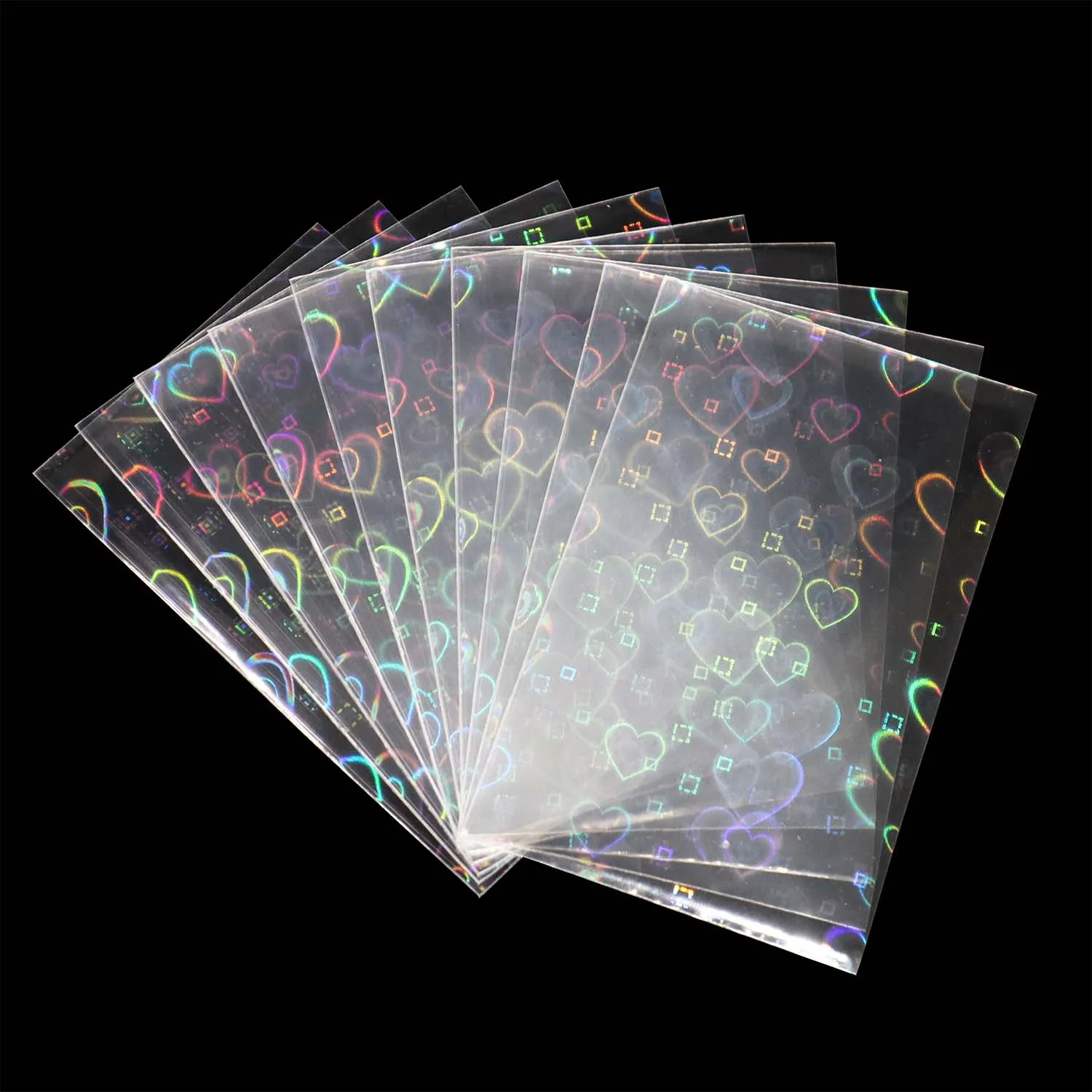 100ct Sweet Heart Holographic Photo Cards Sleeves Korea KPOP Foil Sparkly Shining Laser Clear Card Protector TCG Shield Cover
100ct Sweet Heart Holographic Photo Cards Sleeves Korea KPOP Foil Sparkly Shining Laser Clear Card Protector TCG Shield Cover