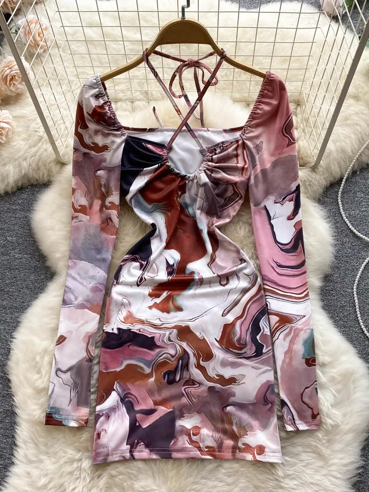Foamlina Vintage Women Print Dress 2022 Spring Summer Lace-up Square Collar Long Sleeve Slim Fit Mini Bodycon Club Dress Outfits
Foamlina Vintage Women Print Dress 2022 Spring Summer Lace-up Square Collar Long Sleeve Slim Fit Mini Bodycon Club Dress Outfits