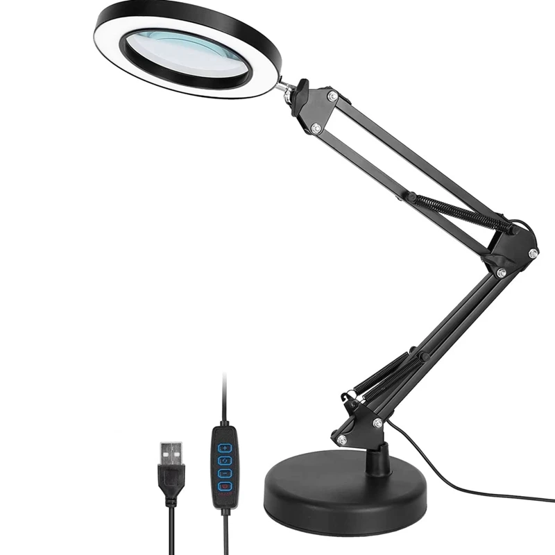 1 PCS Magnifying Glass With Light And Stand, 2-In-1 Desk Lamp With Clamp 10X Magnifying Lamp
1 PCS Magnifying Glass With Light And Stand, 2-In-1 Desk Lamp With Clamp 10X Magnifying Lamp