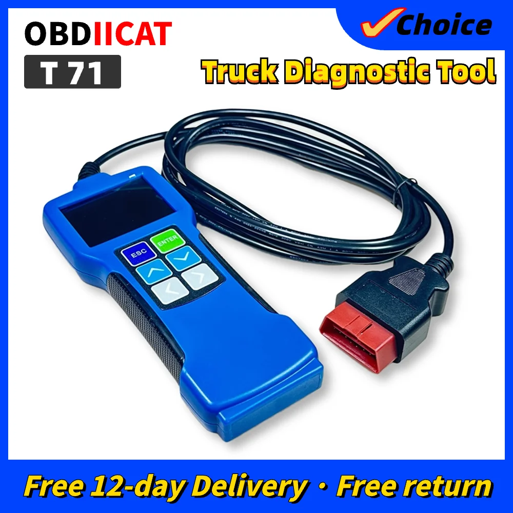 OBDIICAT QUICKLYNKS T71 считыватель кодов для тяжелых грузовиков и автобусов OBD2 считыватель кодов с протоколом J1939 J1587 1708
OBDIICAT QUICKLYNKS T71 считыватель кодов для тяжелых грузовиков и автобусов OBD2 считыватель кодов с протоколом J1939 J1587 1708