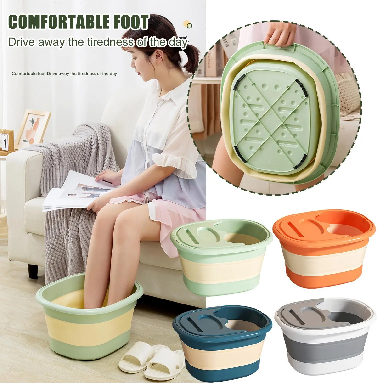 Foldable Foot Bath Bucket Massage Foot Wash Basin Home Laundry Tub Bucket Children's Foot Bath Basin Portable Foot Soak Tub Lid
Foldable Foot Bath Bucket Massage Foot Wash Basin Home Laundry Tub Bucket Children's Foot Bath Basin Portable Foot Soak Tub Lid
