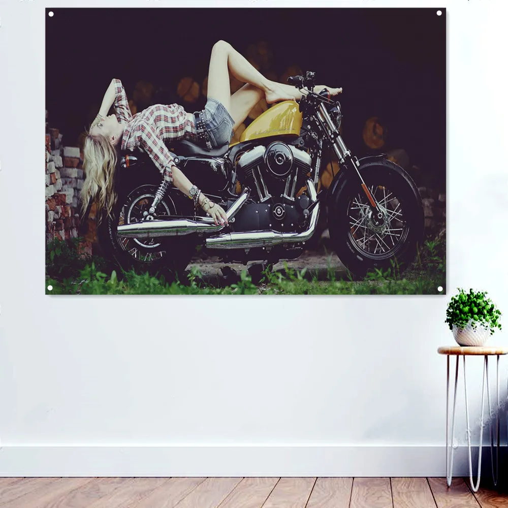 Girl Lying on Motorcycle Poster Home Decor Banner Wall Hanging Flag Canvas Painting Wall Chart For Bedroom Living Room Dormitory
Girl Lying on Motorcycle Poster Home Decor Banner Wall Hanging Flag Canvas Painting Wall Chart For Bedroom Living Room Dormitory