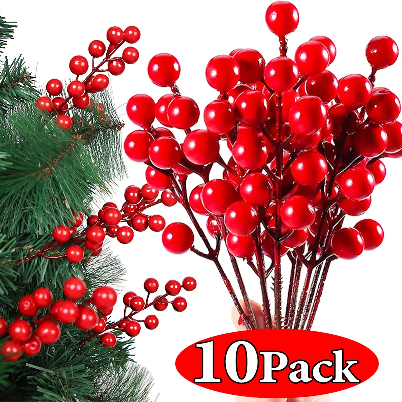 10/5/1pcs Artificial Berries Branch Fake Flowers Bouquet Red Holly Berry Stamen Plants For New Year Christmas Party Home Decor
10/5/1pcs Artificial Berries Branch Fake Flowers Bouquet Red Holly Berry Stamen Plants For New Year Christmas Party Home Decor
