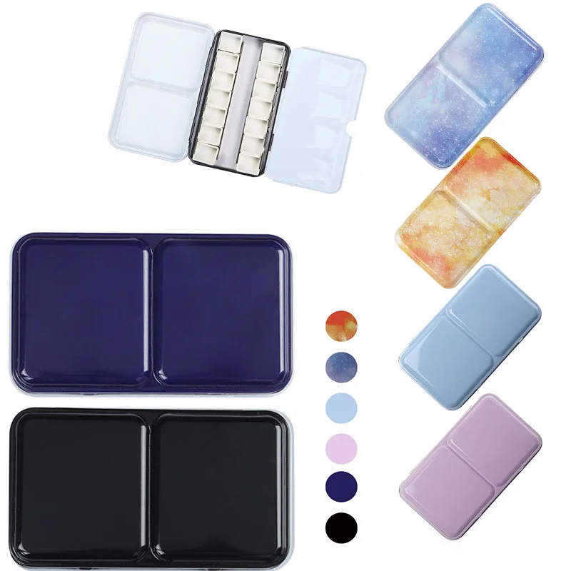 14 Grids Starry Empty Palette Painting Storage Iron Tins Paint Tray Box with Half Pans For Watercolor/Oil/ Acrylic Paints
14 Grids Starry Empty Palette Painting Storage Iron Tins Paint Tray Box with Half Pans For Watercolor/Oil/ Acrylic Paints