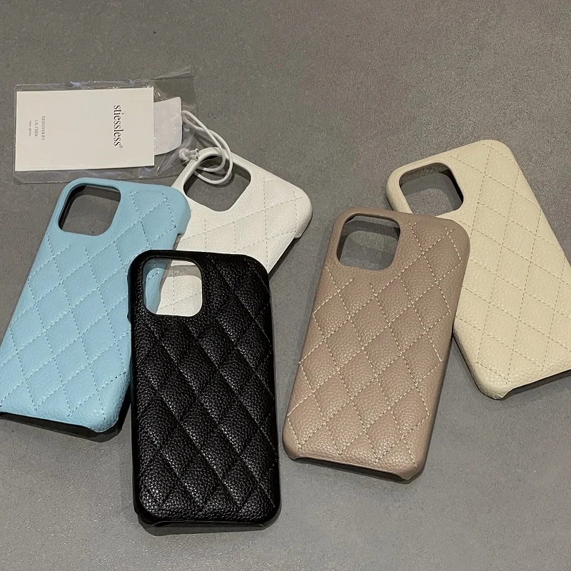 

Applicable To IPhone 14 13 12 11 Pro Max 12 13 Xsmax Xr 11 11 Pro Max Xs 7 8plus Leather Diamond Small Fragrance Wind Phone Case