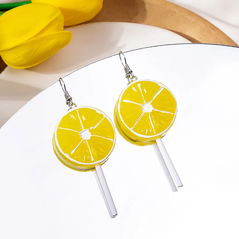 Cute New Lovely Earrings Lemon Fruit Edition Style Stud Earrings Female's Elegant Jewelry Best Gift
Cute New Lovely Earrings Lemon Fruit Edition Style Stud Earrings Female's Elegant Jewelry Best Gift