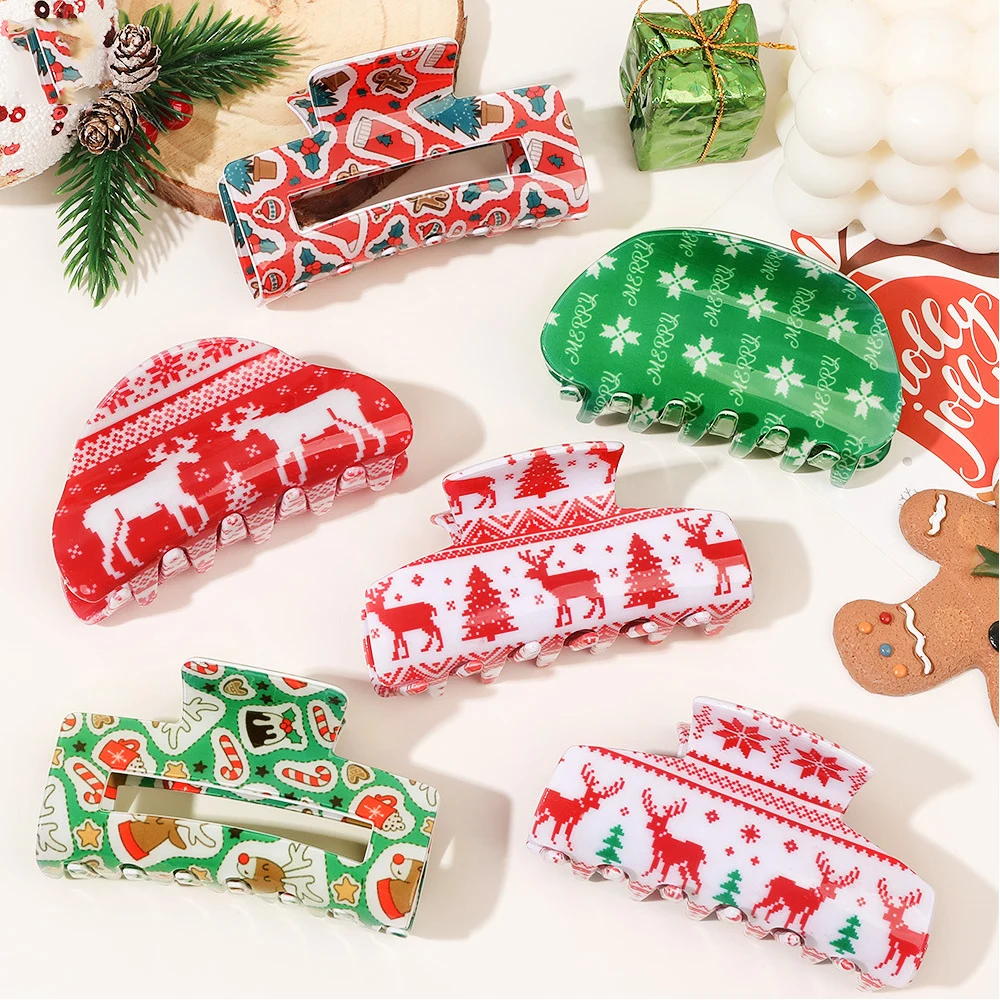 Christmas Classic Red Pattern Hair Clips Elk Snowflake Geometric Hair Claw Hairpin For Female Party Hair Accessories Wholesale
Christmas Classic Red Pattern Hair Clips Elk Snowflake Geometric Hair Claw Hairpin For Female Party Hair Accessories Wholesale