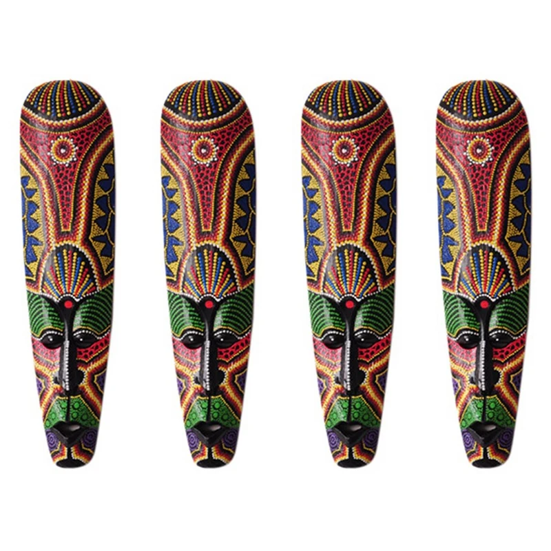 4X Wooden Mask Wall Hanging Solid Wood Carving Painted Facebook Wall Decor Home Decorations African Totem Mask Crafts A
4X Wooden Mask Wall Hanging Solid Wood Carving Painted Facebook Wall Decor Home Decorations African Totem Mask Crafts A