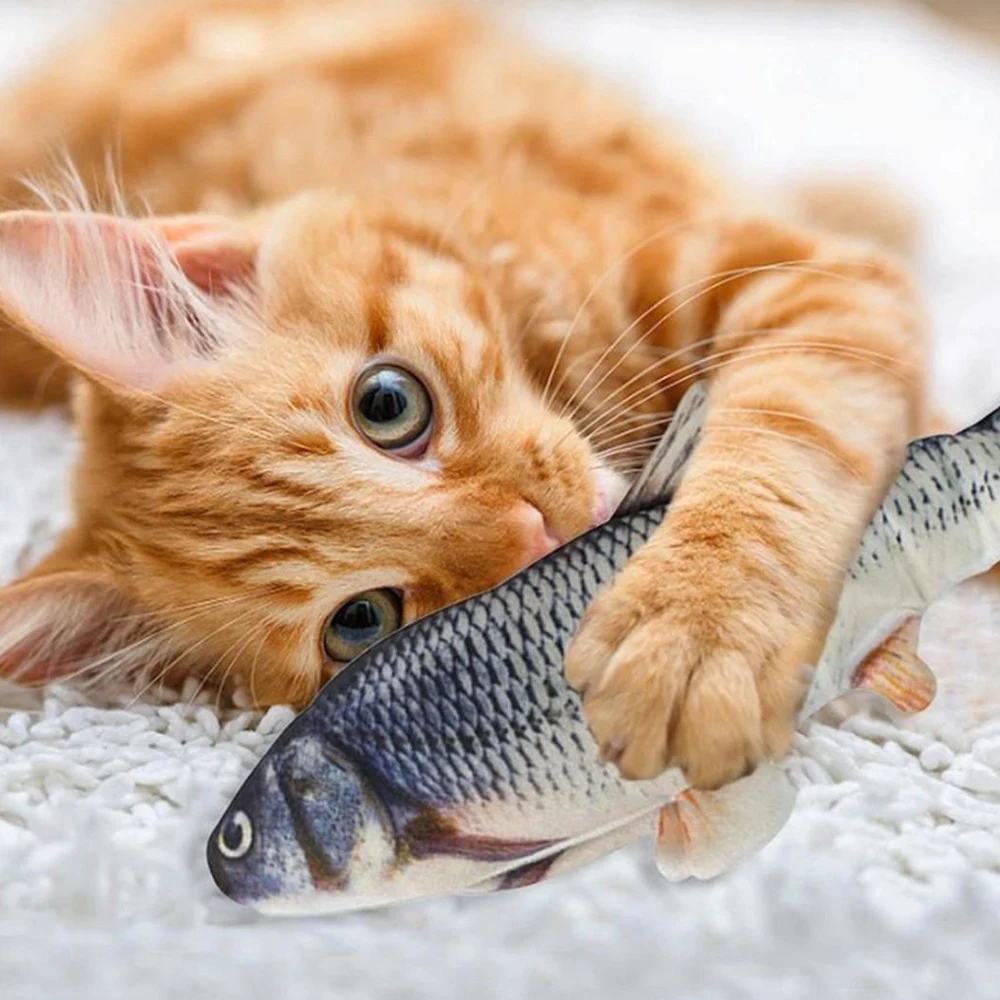 Cat Toys USB Charging Simulation Dancing Jumping Moving Floppy Fish Electronic Pet Interactive Chewing Bite Catnip Kitten Toy
Cat Toys USB Charging Simulation Dancing Jumping Moving Floppy Fish Electronic Pet Interactive Chewing Bite Catnip Kitten Toy