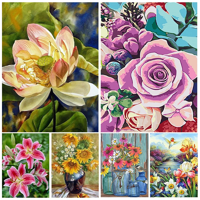 5D Flower Diamond Mosaic Painting Lotus Rose Diamond Embroidery DIY Cross Stitch Kit Rhinestone Picture Home Decor Gift
5D Flower Diamond Mosaic Painting Lotus Rose Diamond Embroidery DIY Cross Stitch Kit Rhinestone Picture Home Decor Gift
