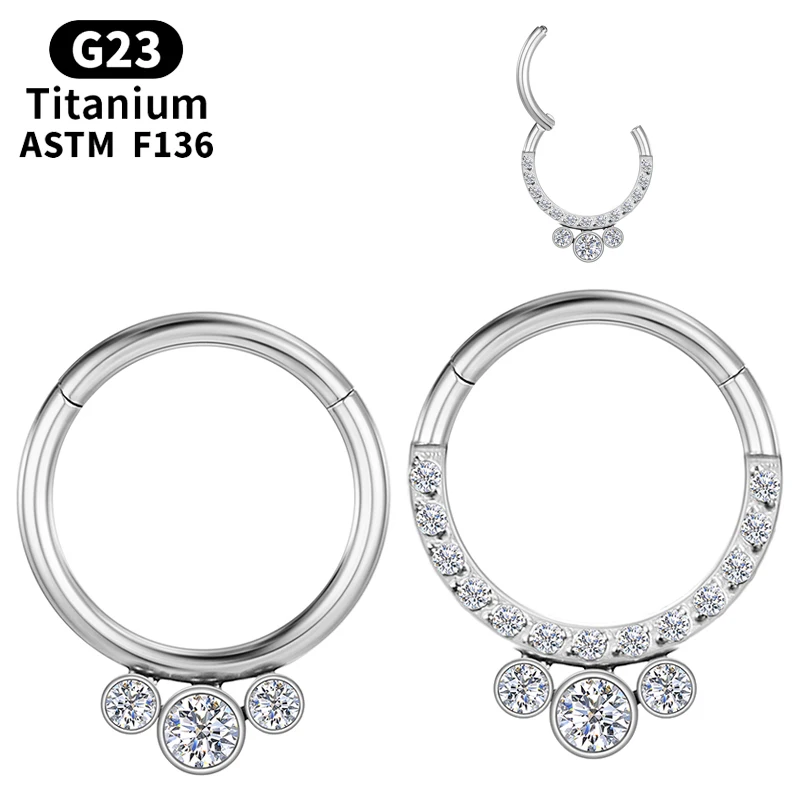 Titanium Piercing Cartilage Septum Earrings Crystal Clicker G23 Ear Labret Tragus Helix Women Hinge Segment Sexy Body Jewelry 
Titanium Piercing Cartilage Septum Earrings Crystal Clicker G23 Ear Labret Tragus Helix Women Hinge Segment Sexy Body Jewelry