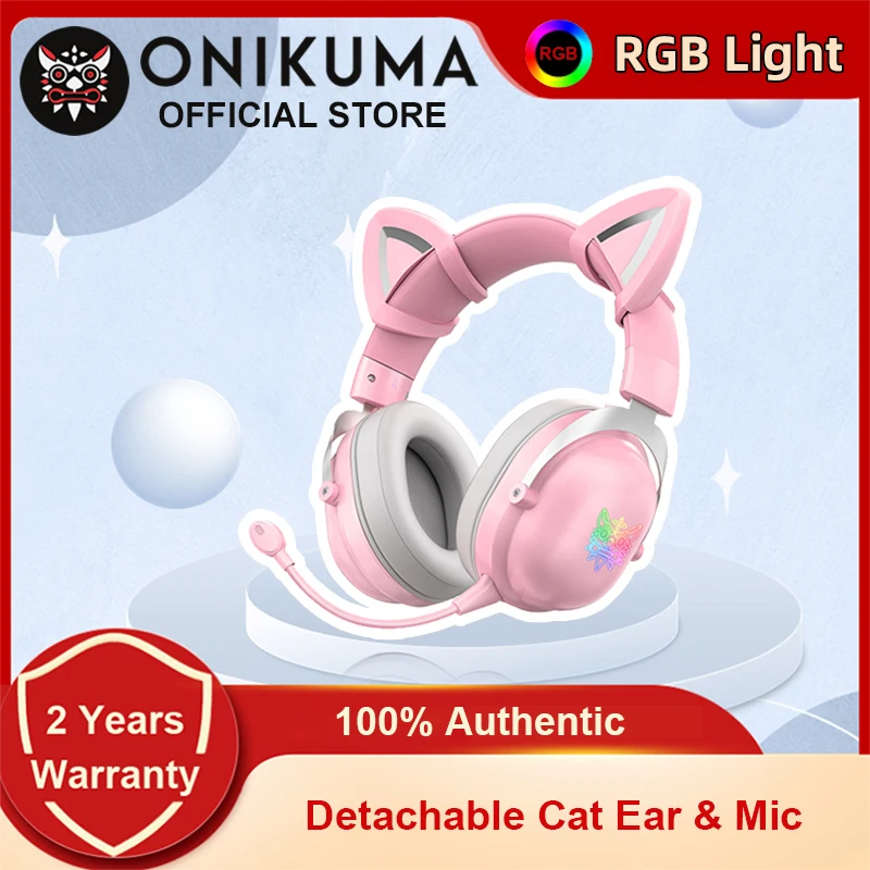 ONIKUMA B20 Bluetooth-compatible Headphones with Detachable Cute Cat Ear Wireless Earphone Headset for Computer Gaming PC Gamer
ONIKUMA B20 Bluetooth-compatible Headphones with Detachable Cute Cat Ear Wireless Earphone Headset for Computer Gaming PC Gamer
