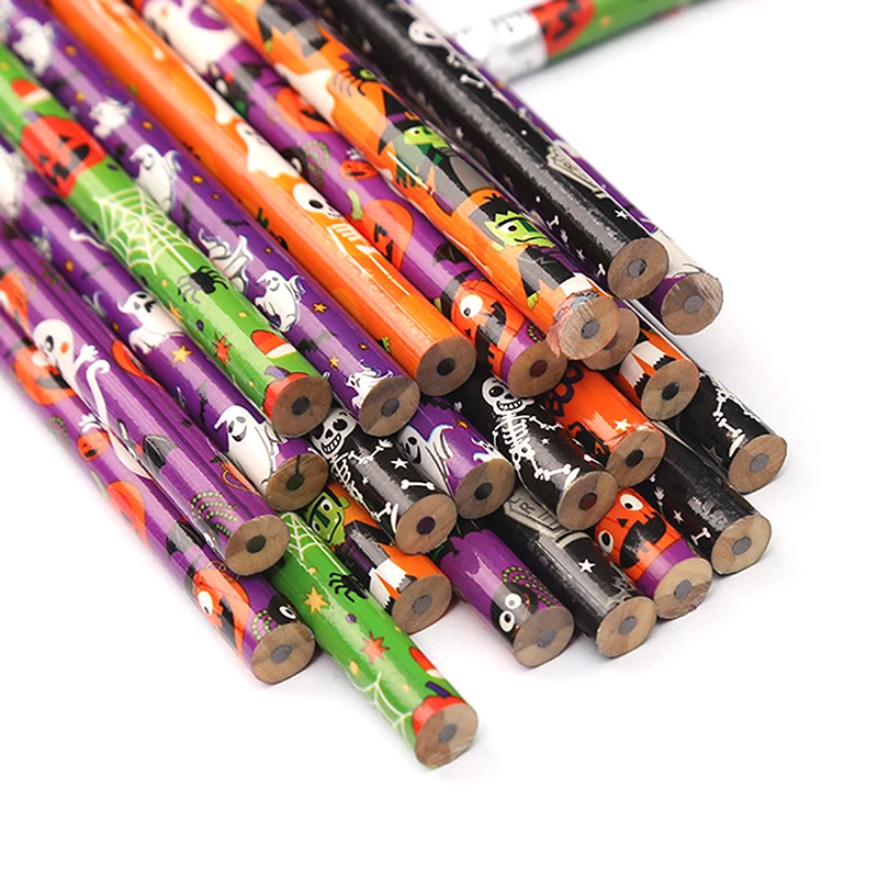 

10pcs Halloween Pattern Pencil Creative Basswood Pencils Eco-Friendly Halloween Party Favors Kids Gifts