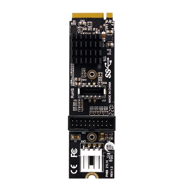 PH69 M.2 M Key PCIe to USB 3.1 Front Expansion Card 5Gb TYPE C+19/20PIN Interface Adapter Converter With 4Pin Power Port
PH69 M.2 M Key PCIe to USB 3.1 Front Expansion Card 5Gb TYPE C+19/20PIN Interface Adapter Converter With 4Pin Power Port