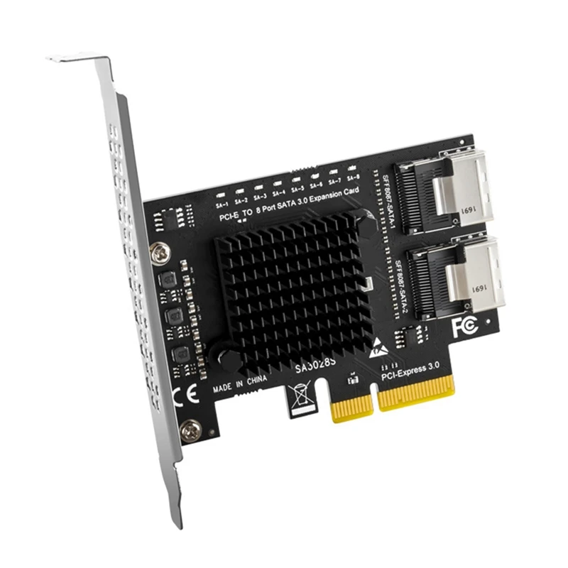 PCI-E To 8 Port Adapter Card 8 Disks Mini SAS/SATA3.0 Hard Disk Expansion Card 6G SFF-8087 Hard Disk Card
PCI-E To 8 Port Adapter Card 8 Disks Mini SAS/SATA3.0 Hard Disk Expansion Card 6G SFF-8087 Hard Disk Card