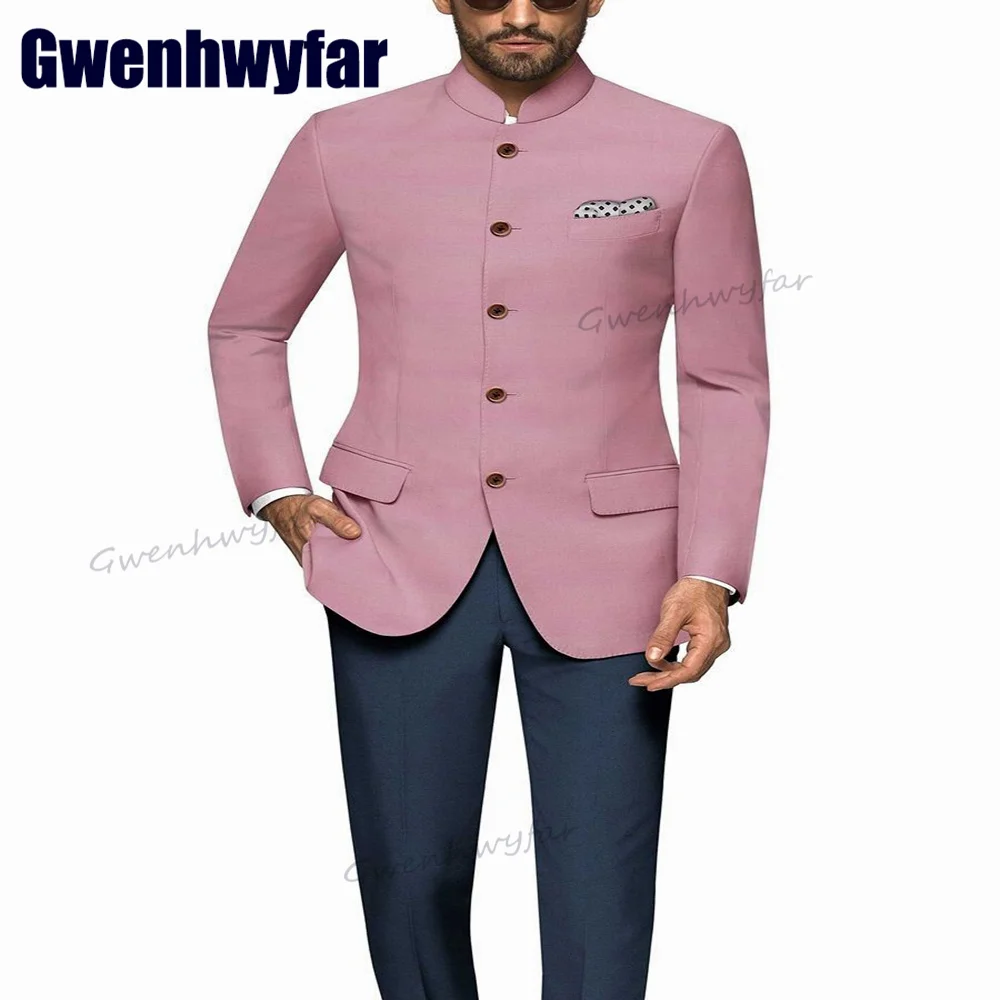 Gwenhwyfar Men's Suit 2 Piece Wedding Groom Tuxedo Stand Collar Blazer Sets Slim Fit Costume Homme traje hombre (Blazer+Pants)
Gwenhwyfar Men's Suit 2 Piece Wedding Groom Tuxedo Stand Collar Blazer Sets Slim Fit Costume Homme traje hombre (Blazer+Pants)