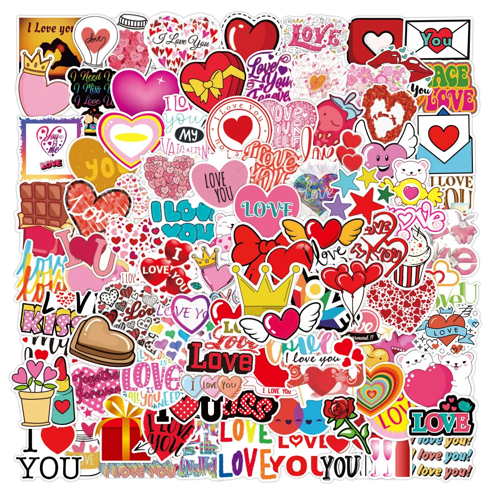 100 Pieces of Love Valentine's Day Love Graffiti Stickers Personality Luggage Notebook Guitar Waterproof Decorative Sticker
100 Pieces of Love Valentine's Day Love Graffiti Stickers Personality Luggage Notebook Guitar Waterproof Decorative Sticker