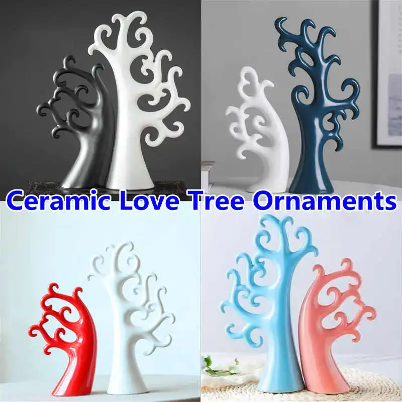 Nordic Ins Ceramic Love Tree Decoration 32*15cm/24*10cm Cabinet Porcelain Ornaments Home Decor Tree Shape Figurines
Nordic Ins Ceramic Love Tree Decoration 32*15cm/24*10cm Cabinet Porcelain Ornaments Home Decor Tree Shape Figurines