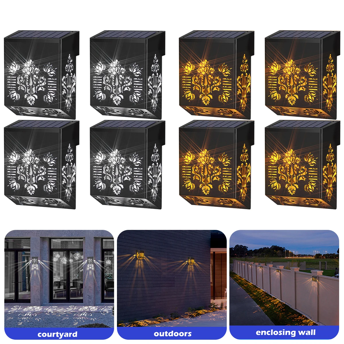 4pcs Solar Wall Light Outdoor LED Solar Stair Light Auto ON/OFF Solar Fence Light IP65 Waterproof Solar Patio Light with White L
4pcs Solar Wall Light Outdoor LED Solar Stair Light Auto ON/OFF Solar Fence Light IP65 Waterproof Solar Patio Light with White L