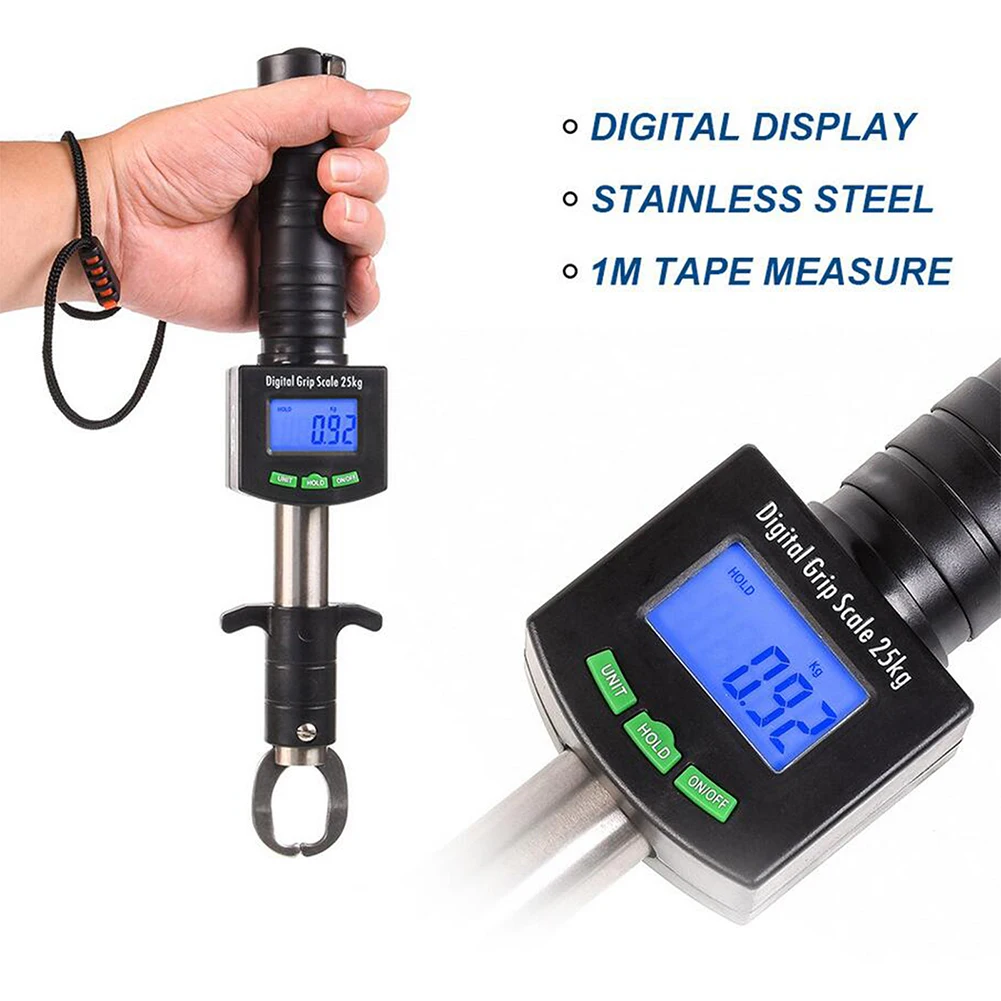 3 in 1 Fish Gripper Waterproof Digital Grabber Fishing Scale Clamp With 1M Tape Measure Fishing Grip Pliers Fishing Tackles HOT
3 in 1 Fish Gripper Waterproof Digital Grabber Fishing Scale Clamp With 1M Tape Measure Fishing Grip Pliers Fishing Tackles HOT