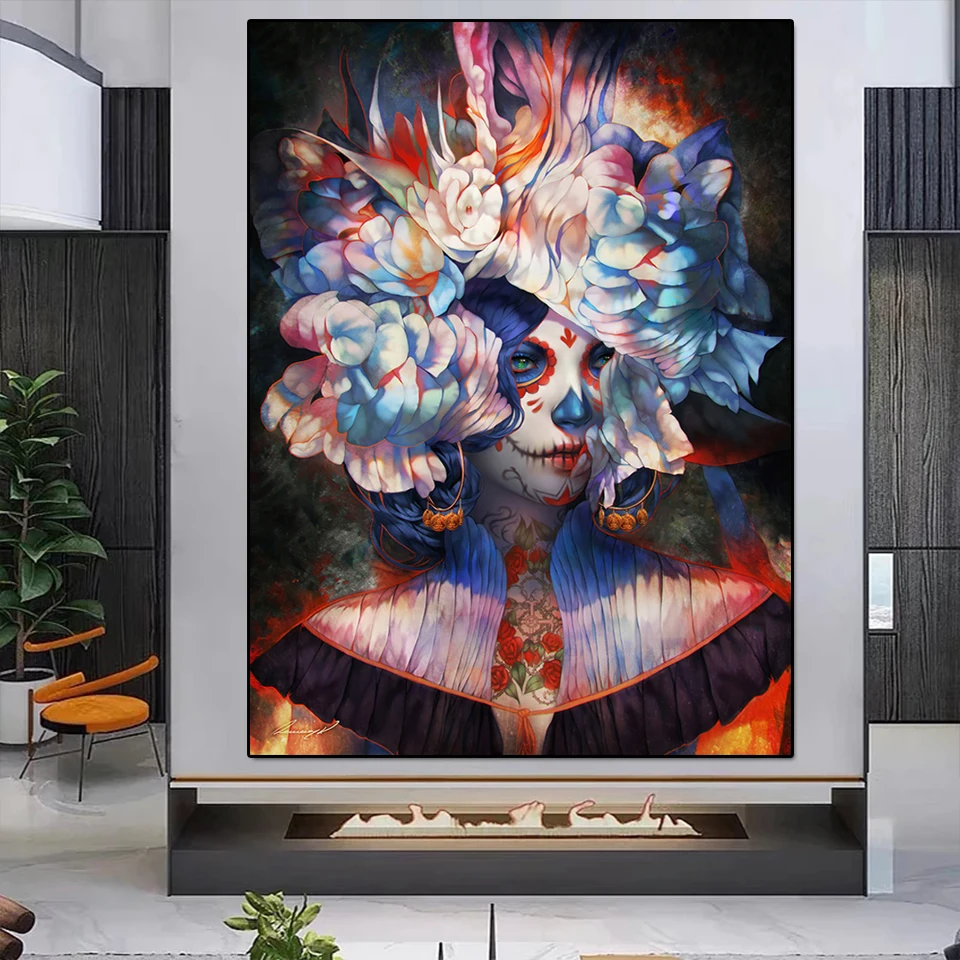 Gothic Diamond Mosaic DIY Diamond Painting Skull Mask Woman Cross Stitch Kits Crystal Picture Portrait Art Home Wall Decoration
Gothic Diamond Mosaic DIY Diamond Painting Skull Mask Woman Cross Stitch Kits Crystal Picture Portrait Art Home Wall Decoration