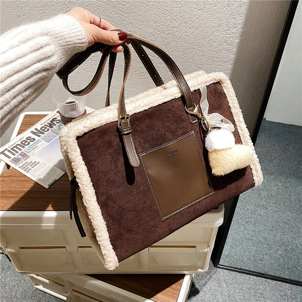 Toptrends Winter Big Suede Work Tote Bags For Women New 2022 Fashion Designer Large Capacity Lambswool Shoulder Ladies Handbags
Toptrends Winter Big Suede Work Tote Bags For Women New 2022 Fashion Designer Large Capacity Lambswool Shoulder Ladies Handbags
