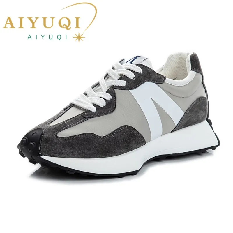 

AIYUQI Women's Sports Genuine Leather 2023 Spring New Forrest Gump Shoes Women Casual Daddy Shoes