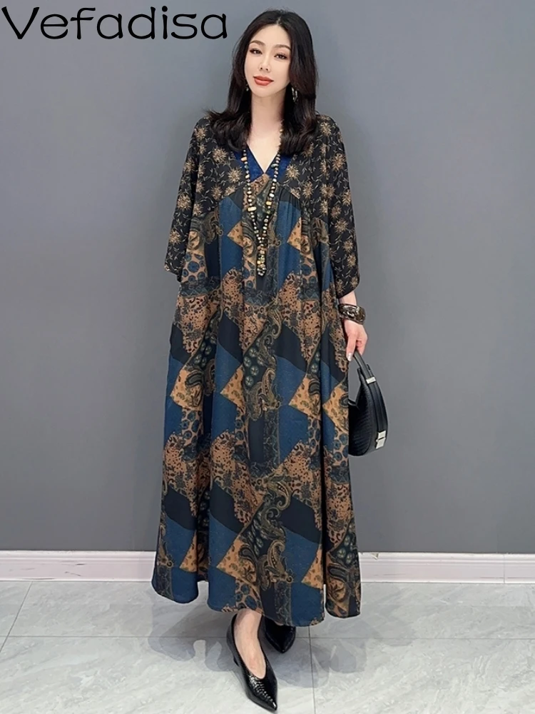 Vefadisa 2023 Summer New Fashion V-neck Dress Women Personalized Spliced Flower Casual Trendy Girl Long Dress ZY827
Vefadisa 2023 Summer New Fashion V-neck Dress Women Personalized Spliced Flower Casual Trendy Girl Long Dress ZY827
