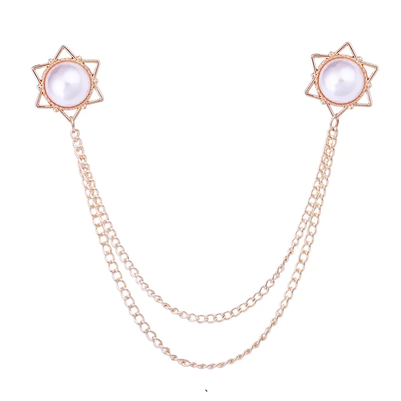 Star of David Pearl Collar Chain Pin Fashion Women Jewelry Women's and Men's Shirts Collars Tassel Pin Brooches Gift for Women
Star of David Pearl Collar Chain Pin Fashion Women Jewelry Women's and Men's Shirts Collars Tassel Pin Brooches Gift for Women
