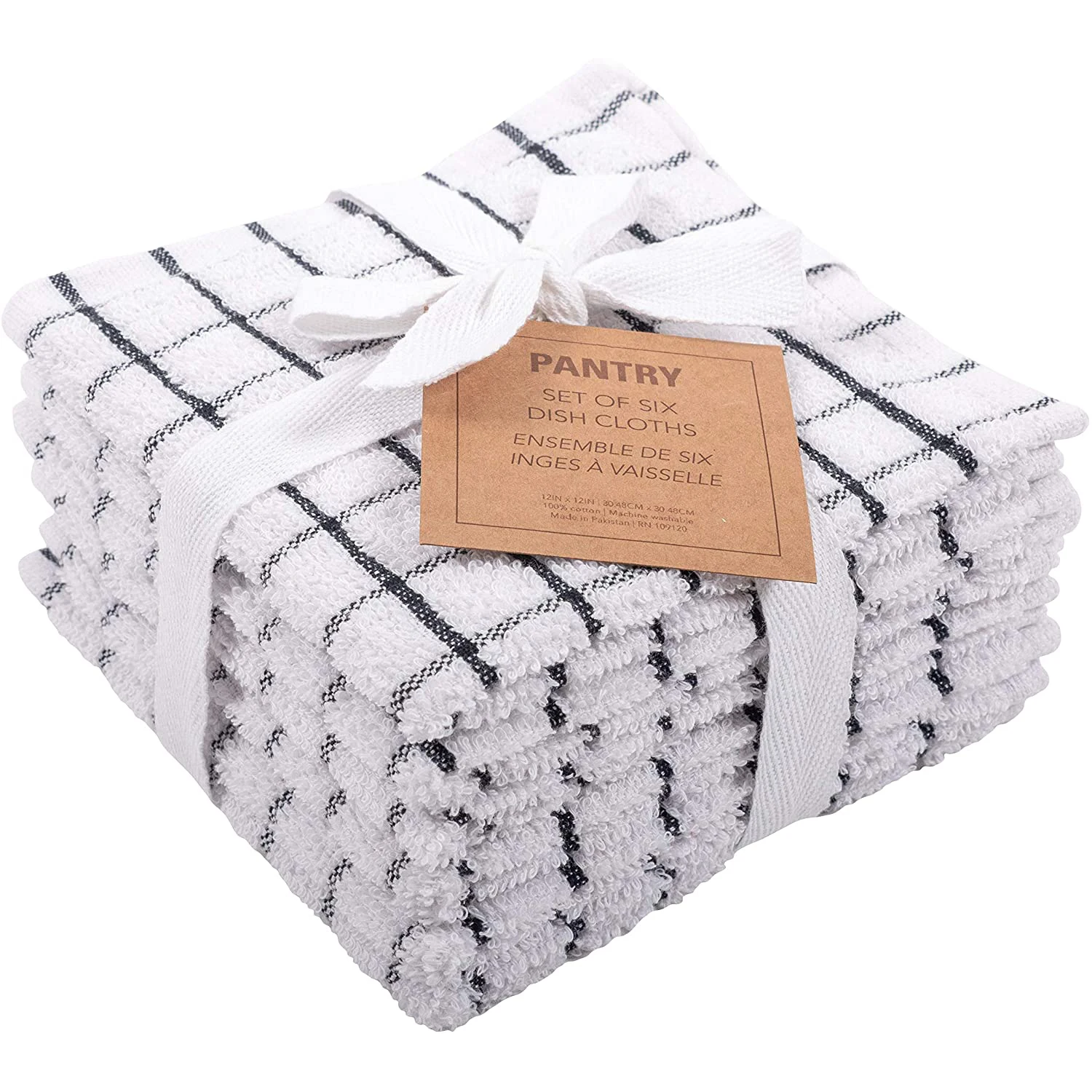 100% Cotton Checkered Grid Dish Cloths Set of 6, Absorbent and Machine Washable for Cleaning Counters, and Any Household Spills
100% Cotton Checkered Grid Dish Cloths Set of 6, Absorbent and Machine Washable for Cleaning Counters, and Any Household Spills