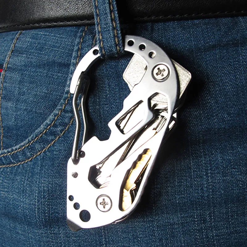 Carabiner Stainless Steel Outdoor Camping Mountaineering Multifunction Tool Key Clip Keychain Lock Screwdriver Wrench
Carabiner Stainless Steel Outdoor Camping Mountaineering Multifunction Tool Key Clip Keychain Lock Screwdriver Wrench