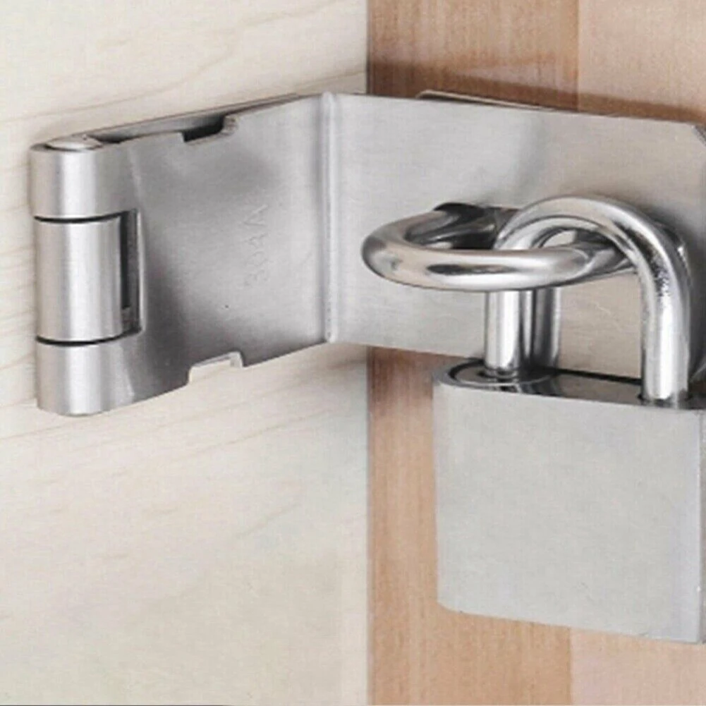 Home Improvement 90 Degrees Latch Lock Hasp And Staple For Padlock Gate Door Shed Stainless Steel
Home Improvement 90 Degrees Latch Lock Hasp And Staple For Padlock Gate Door Shed Stainless Steel